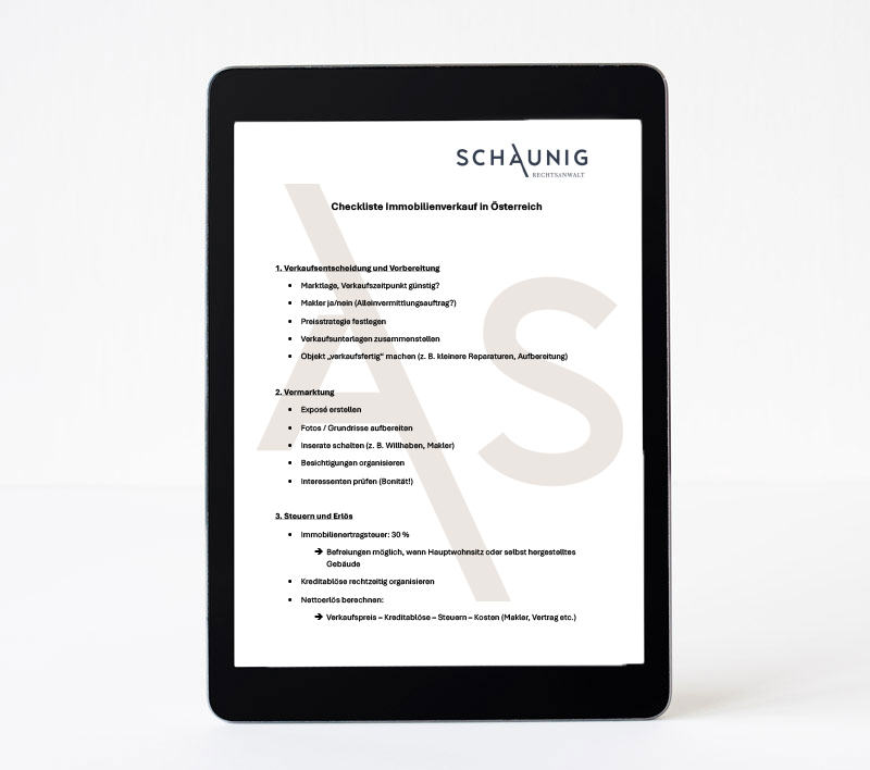 Immobilienverkauf Checkliste